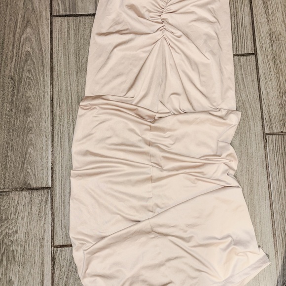 Dresses & Skirts - Elegant Cream Ruched Women's Skirt